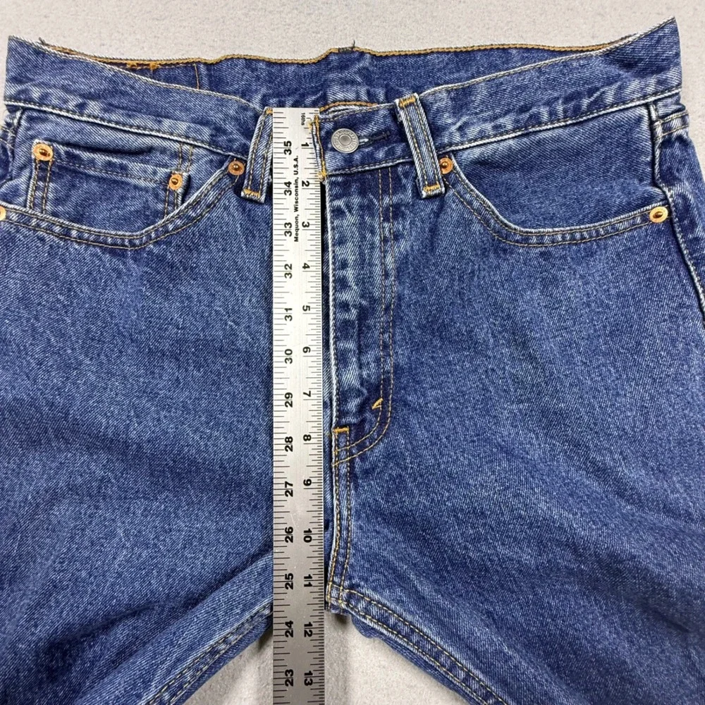 Levis 505 Regular Fit Straight Leg Jeans Medium Wash Blue Mens 32x29